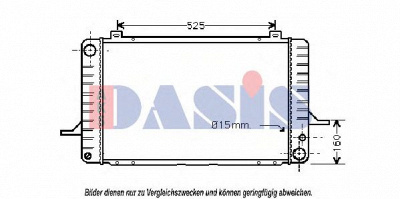 AKS DASIS 090036n -  Радиатор, охлаждение двигателя